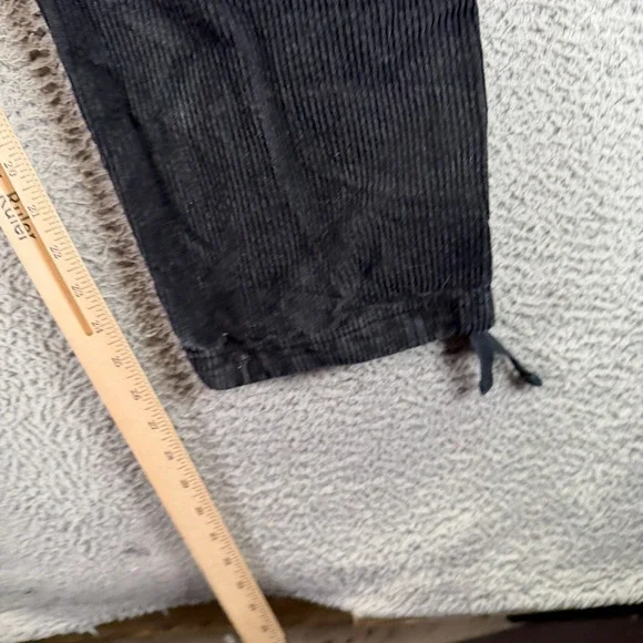 VTG Empyre Pant Mens 36x27 Black Cotton Corduroy Cargo Straight Utility Workwear